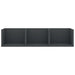 Raft de perete CD-uri, gri, 75 x 18 x 18 cm, lemn prelucrat - WALTI WALTI