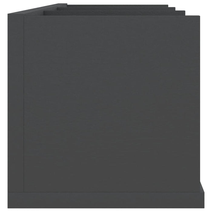 Raft de perete CD-uri, gri, 75 x 18 x 18 cm, lemn prelucrat - WALTI WALTI