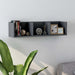 Raft de perete CD-uri, gri, 75 x 18 x 18 cm, lemn prelucrat - WALTI WALTI