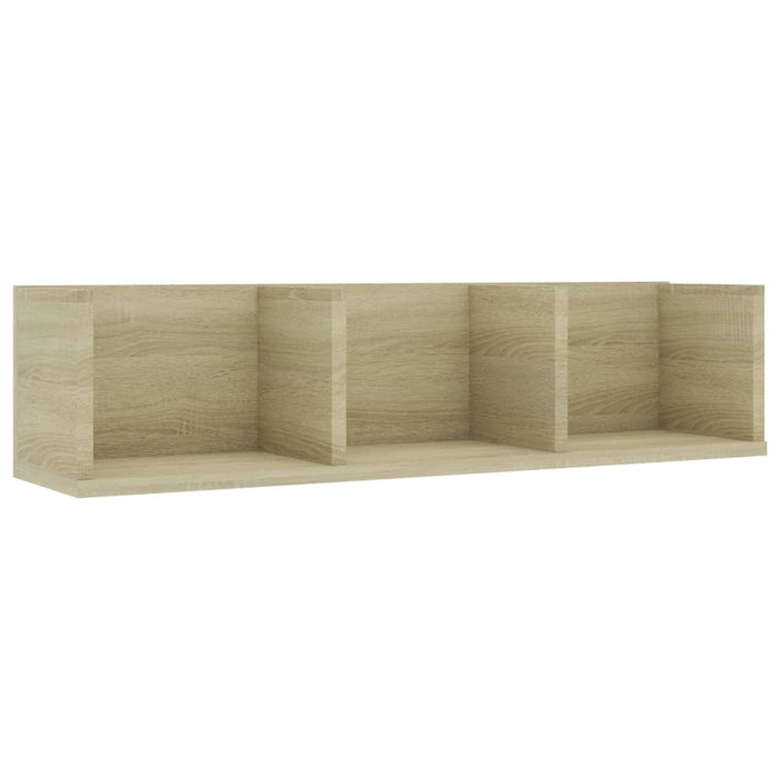 Raft de perete CD-uri stejar Sonoma 75x18x18 cm lemn prelucrat - WALTI WALTI