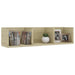 Raft de perete CD-uri stejar Sonoma 75x18x18 cm lemn prelucrat - WALTI WALTI