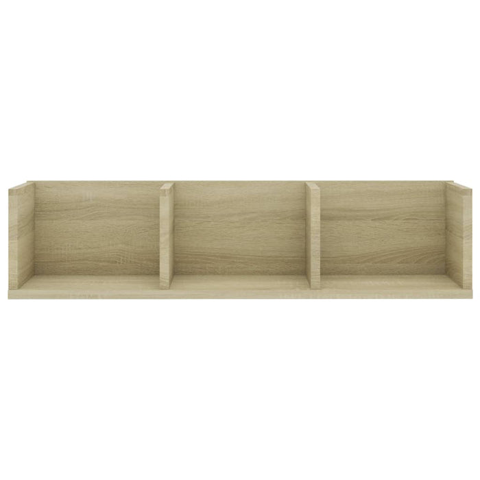 Raft de perete CD-uri stejar Sonoma 75x18x18 cm lemn prelucrat - WALTI WALTI