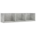 Raft de perete CD-uri, gri beton, 75x18x18 cm, lemn prelucrat - WALTI WALTI