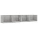 Raft de perete CD-uri, gri beton, 100x18x18 cm, lemn prelucrat - WALTI WALTI