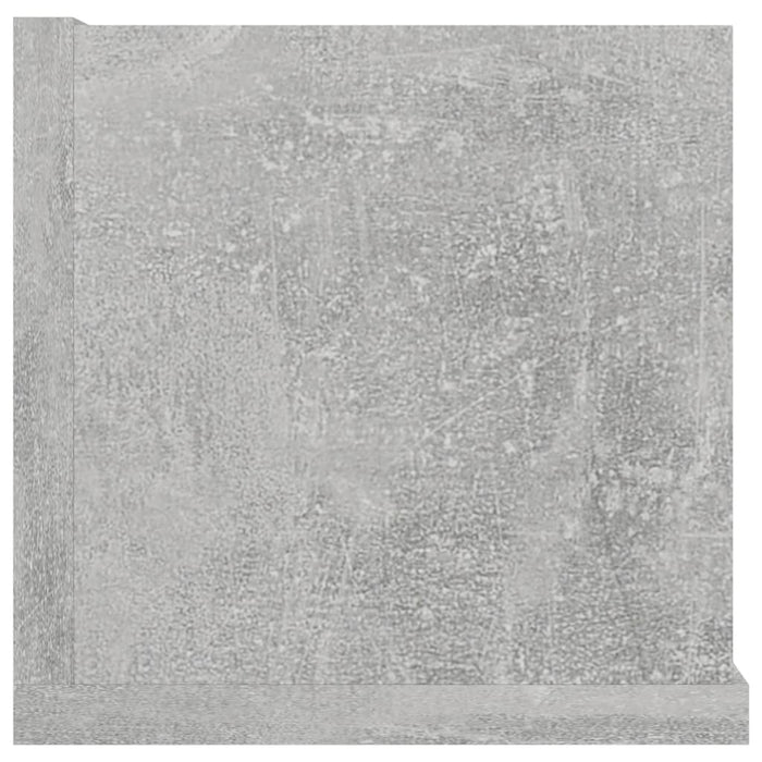 Raft de perete CD-uri, gri beton, 100x18x18 cm, lemn prelucrat - WALTI WALTI