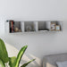 Raft de perete CD-uri, gri beton, 100x18x18 cm, lemn prelucrat - WALTI WALTI