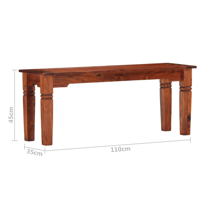 Bancă, 110 cm, lemn masiv de acacia WALTI