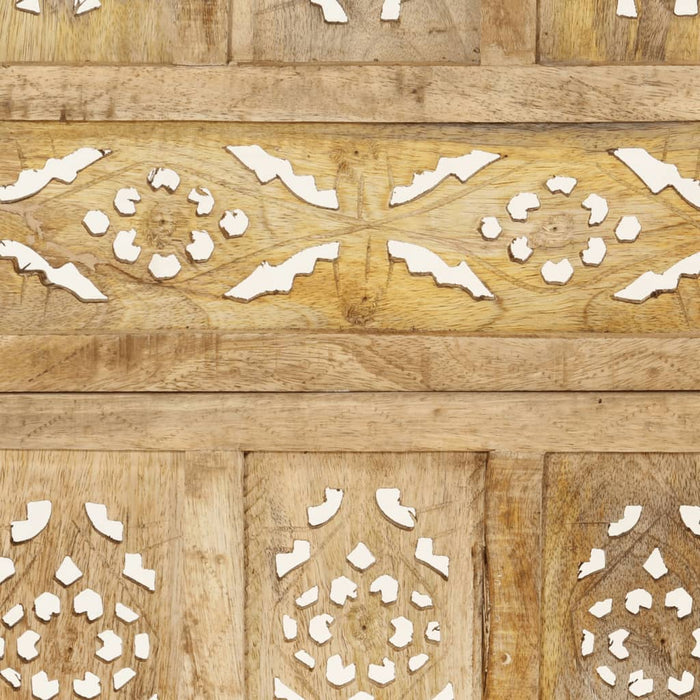 Paravan cameră sculptat manual 4 panouri 160x165 cm mango WALTI