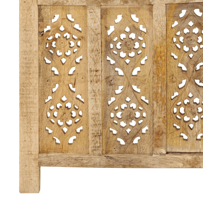 Paravan cameră sculptat manual 4 panouri 160x165 cm mango WALTI
