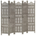 Paravan cameră sculptat manual 5 panouri gri 200x165 cm mango - WALTI WALTI