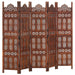 Paravan cameră sculptat manual 5 panouri maro 200x165 cm mango - WALTI WALTI