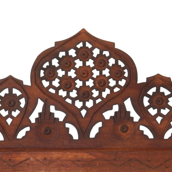 Paravan cameră sculptat manual 5 panouri maro 200x165 cm mango - WALTI WALTI