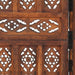 Paravan cameră sculptat manual 5 panouri maro 200x165 cm mango - WALTI WALTI