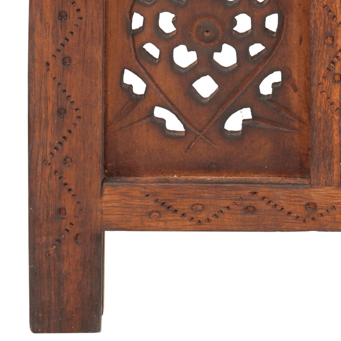 Paravan cameră sculptat manual 5 panouri maro 200x165 cm mango - WALTI WALTI