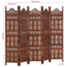 Paravan cameră sculptat manual 5 panouri maro 200x165 cm mango - WALTI WALTI