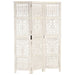 Paravan cameră sculptat manual 3 panouri alb 120x165 cm mango - WALTI WALTI
