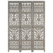 Paravan cameră sculptat manual 3 panouri gri 120x165 cm mango - WALTI WALTI