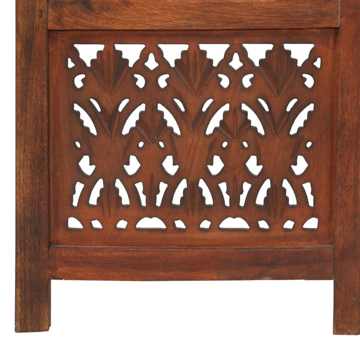 Paravan cameră sculptat manual 3 panouri maro 120x165 cm mango - WALTI WALTI