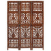 Paravan cameră sculptat manual 3 panouri maro 120x165 cm mango - WALTI WALTI