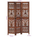 Paravan cameră sculptat manual 3 panouri maro 120x165 cm mango - WALTI WALTI