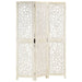 Paravan cameră sculptat manual 3 panouri alb 120x165 cm mango - WALTI WALTI