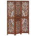 Paravan cameră sculptat manual 3 panouri maro 120x165 cm mango - WALTI WALTI