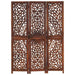 Paravan cameră sculptat manual 3 panouri maro 120x165 cm mango - WALTI WALTI