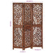Paravan cameră sculptat manual 3 panouri maro 120x165 cm mango - WALTI WALTI