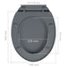 Capac WC cu închidere silențioasă, gri, oval - WALTI WALTI