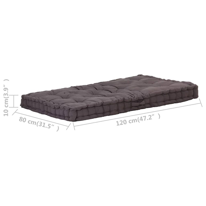 Pernă podea canapea din paleți, 120x80x10, antracit, bumbac - WALTI WALTI