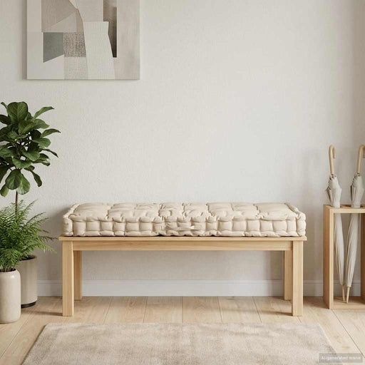 Pernă podea canapea din paleți, bej, 120 x 80 x 10 cm, bumbac - WALTI WALTI
