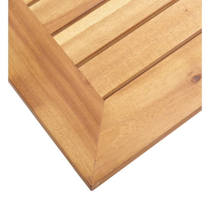 Masă laterală de grădină, 45 x 45 x 38 cm, lemn acacia și oțel - WALTI WALTI