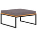 Taburet cu pernă gri închis, 66x66x36 cm, lemn masiv acacia - WALTI WALTI