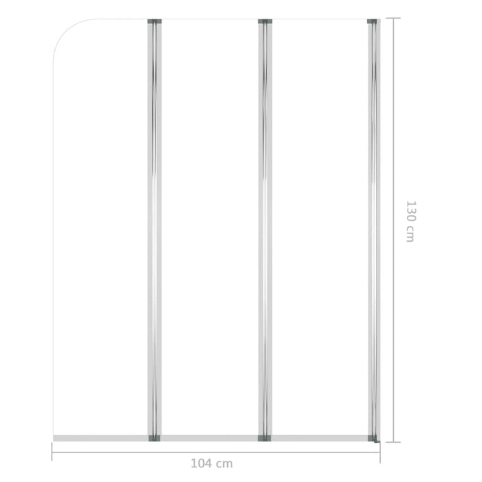 Paravane de baie 2 buc. 104x130cm sticlă securizată transparent - WALTI WALTI