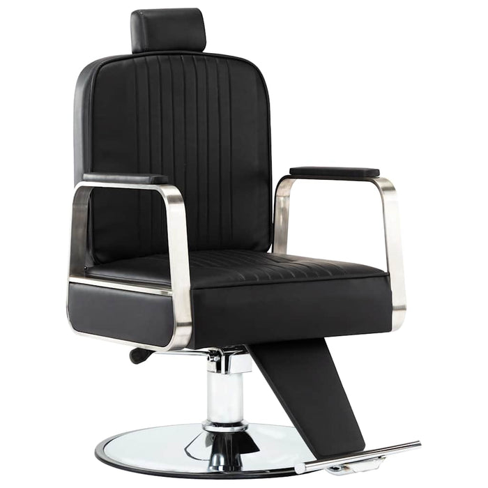 Scaun de frizer profesional, negru, piele ecologică WALTI