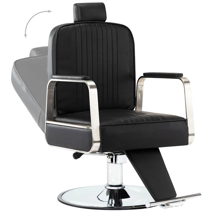 Scaun de frizer profesional, negru, piele ecologică WALTI