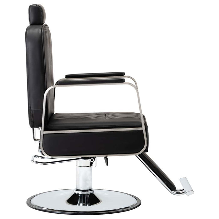Scaun de frizer profesional, negru, piele ecologică WALTI