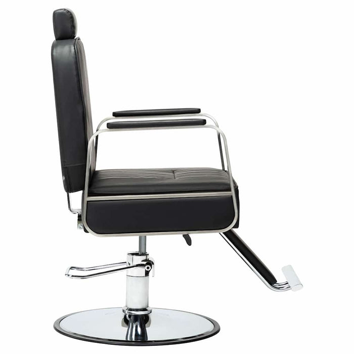 Scaun de frizer profesional, negru, piele ecologică WALTI