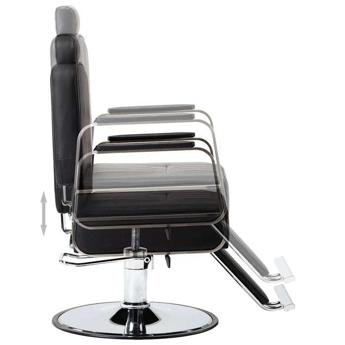 Scaun de frizer profesional, negru, piele ecologică WALTI