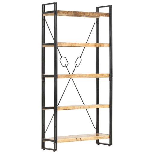 Bibliotecă cu 5 rafturi, 90 x 30 x 180 cm, lemn masiv de mango - WALTI WALTI