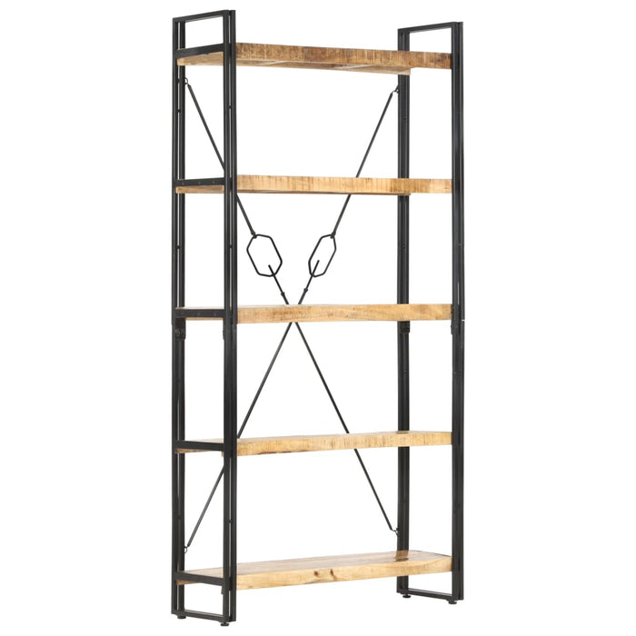 Bibliotecă cu 5 rafturi, 90 x 30 x 180 cm, lemn masiv de mango - WALTI WALTI