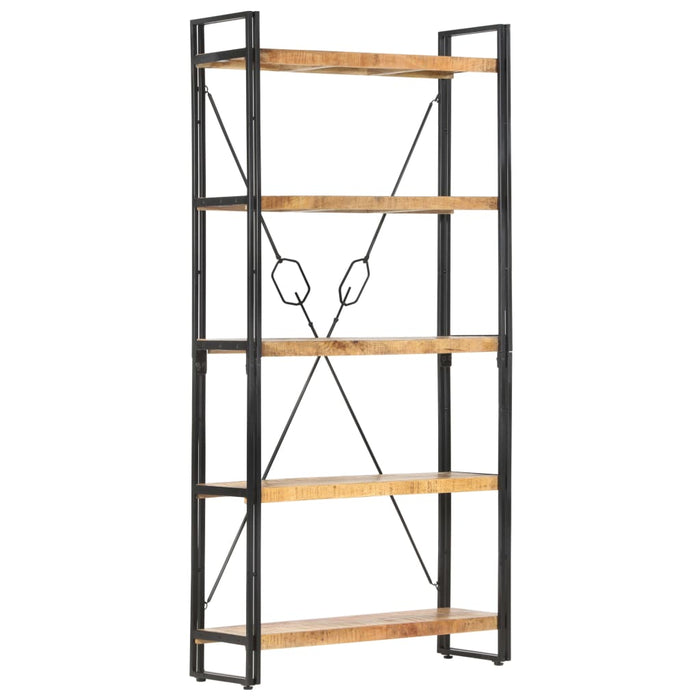 Bibliotecă cu 5 rafturi, 90 x 30 x 180 cm, lemn masiv de mango - WALTI WALTI