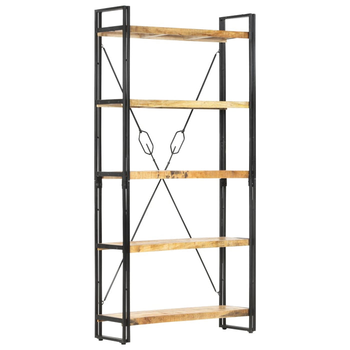 Bibliotecă cu 5 rafturi, 90 x 30 x 180 cm, lemn masiv de mango - WALTI WALTI