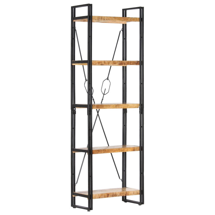 Bibliotecă cu 5 rafturi, 60 x 30 x 180 cm, lemn masiv de mango - WALTI WALTI