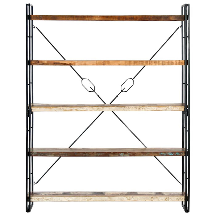 Bibliotecă cu 5 rafturi, 140 x 30 x 180 cm, lemn masiv reciclat - WALTI WALTI