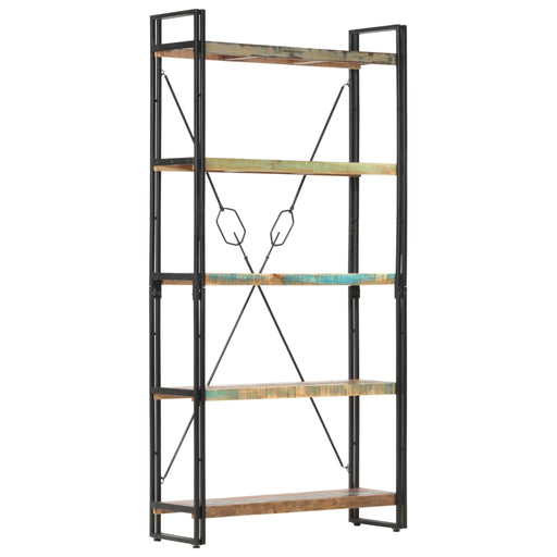 Bibliotecă cu 5 rafturi, 90 x 30 x 180 cm, lemn masiv reciclat - WALTI WALTI