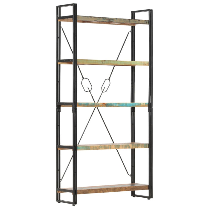 Bibliotecă cu 5 rafturi, 90 x 30 x 180 cm, lemn masiv reciclat - WALTI WALTI