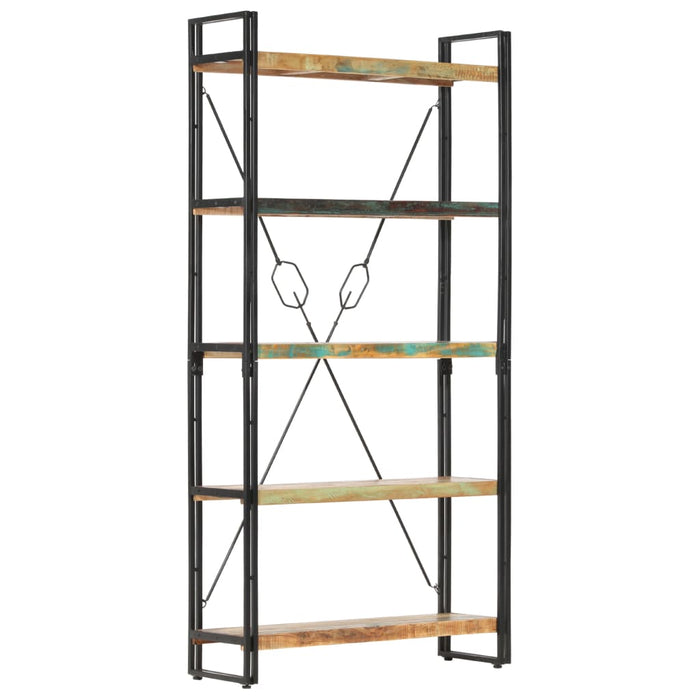 Bibliotecă cu 5 rafturi, 90 x 30 x 180 cm, lemn masiv reciclat - WALTI WALTI