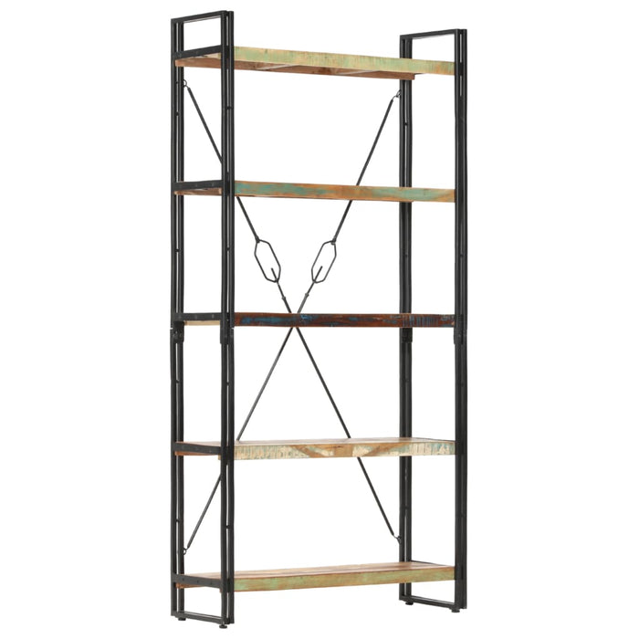 Bibliotecă cu 5 rafturi, 90 x 30 x 180 cm, lemn masiv reciclat - WALTI WALTI