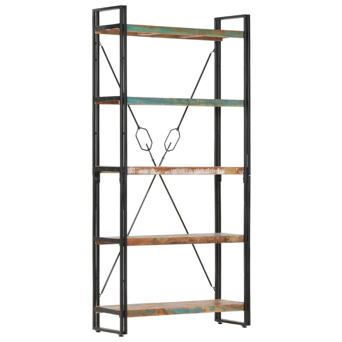 Bibliotecă cu 5 rafturi, 90 x 30 x 180 cm, lemn masiv reciclat - WALTI WALTI